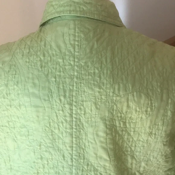 Coldwater Creek Silk Quilted Jacket Size PL Large Petite - Picture 8 of 17